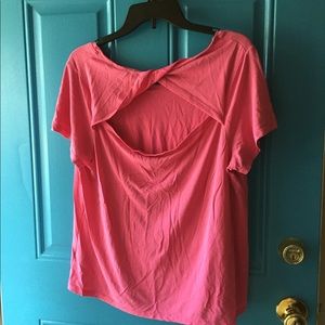 Pink top with key hole back